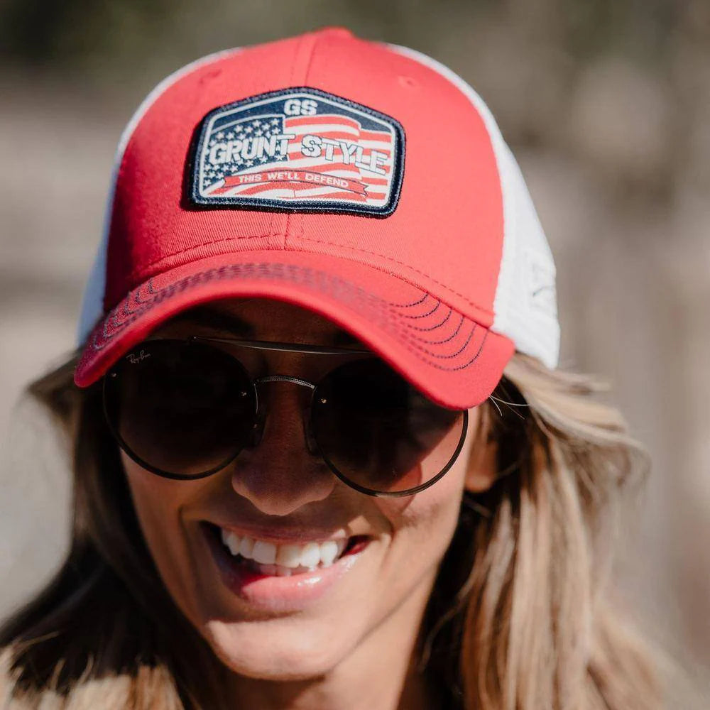 Old Glory Patch Hat - Red