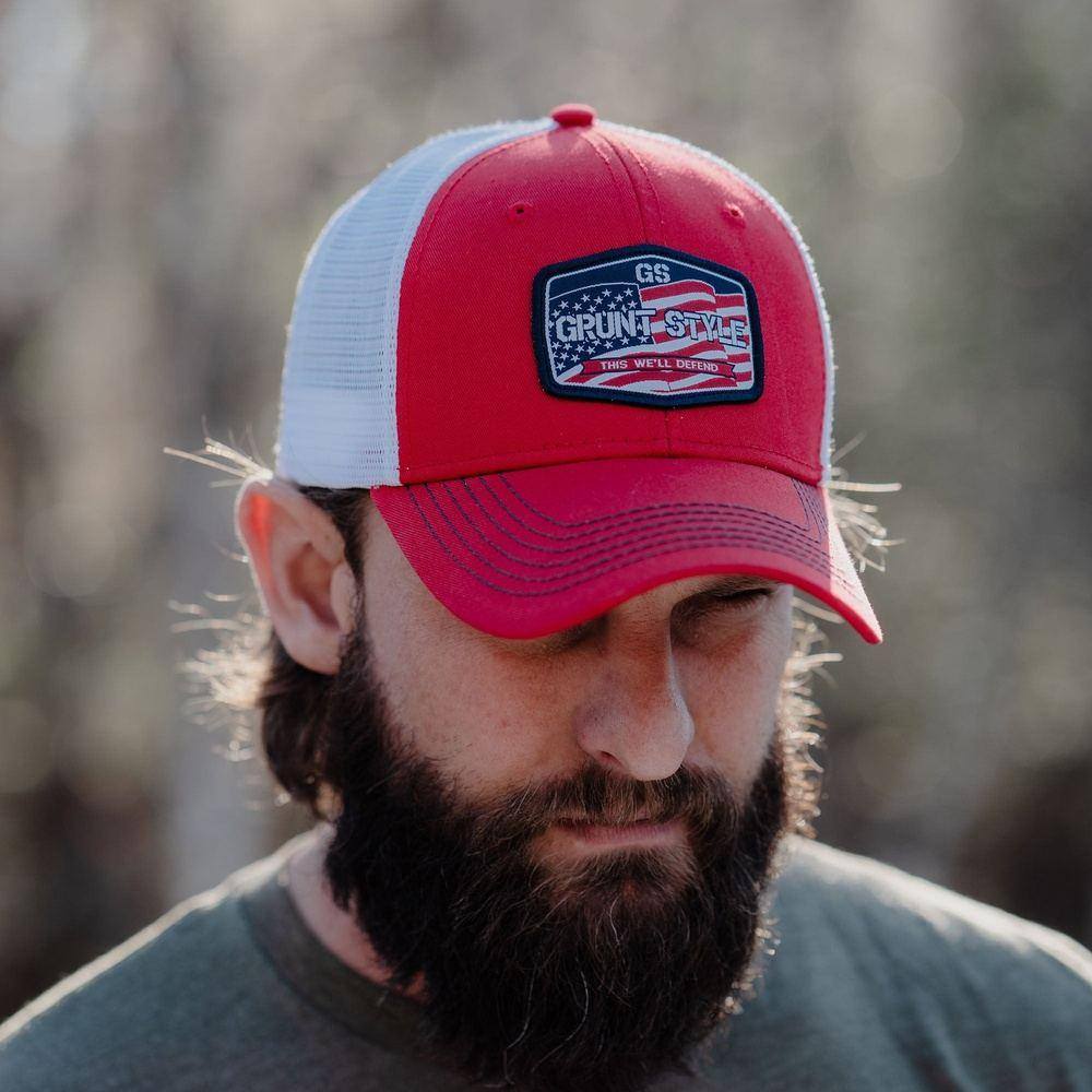 Old Glory Patch Hat - Red