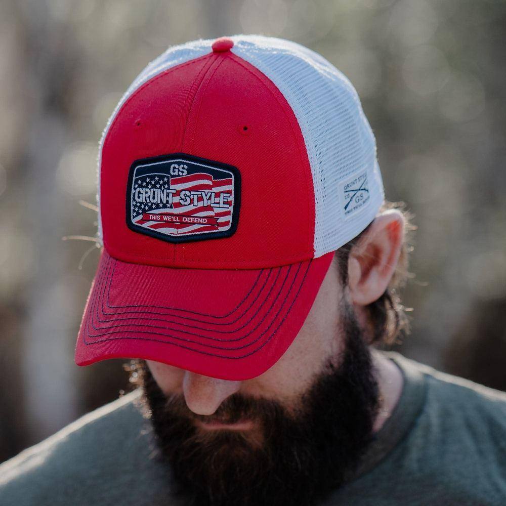 Old Glory Patch Hat - Red