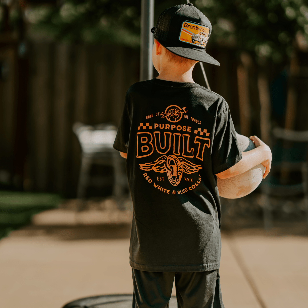 Youth Live Fast Tee, Black - Purpose-Built / Home of the Trades
