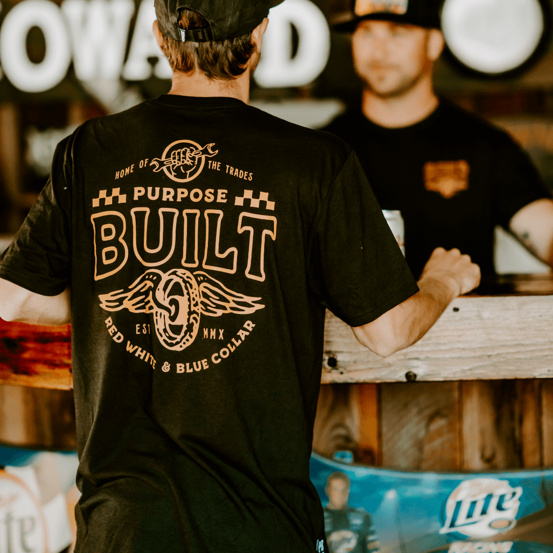 Live Fast Tee, Black - Purpose-Built / Home of the Trades