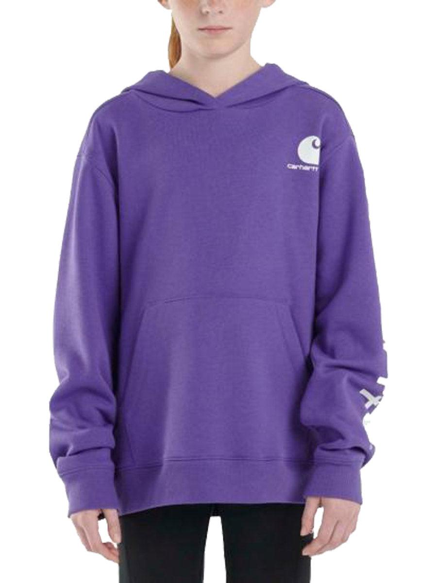 Youth Logo Graphic Hoodie - Violet - Purpose-Built / Home of the Trades