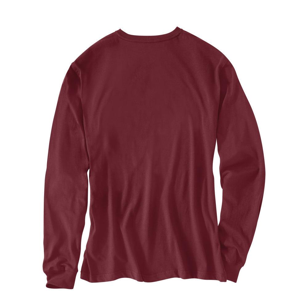 K231 - Loose fit heavyweight long-sleeve logo sleeve graphic t-shirt - Port/Carhartt Brown - Purpose-Built / Home of the Trades