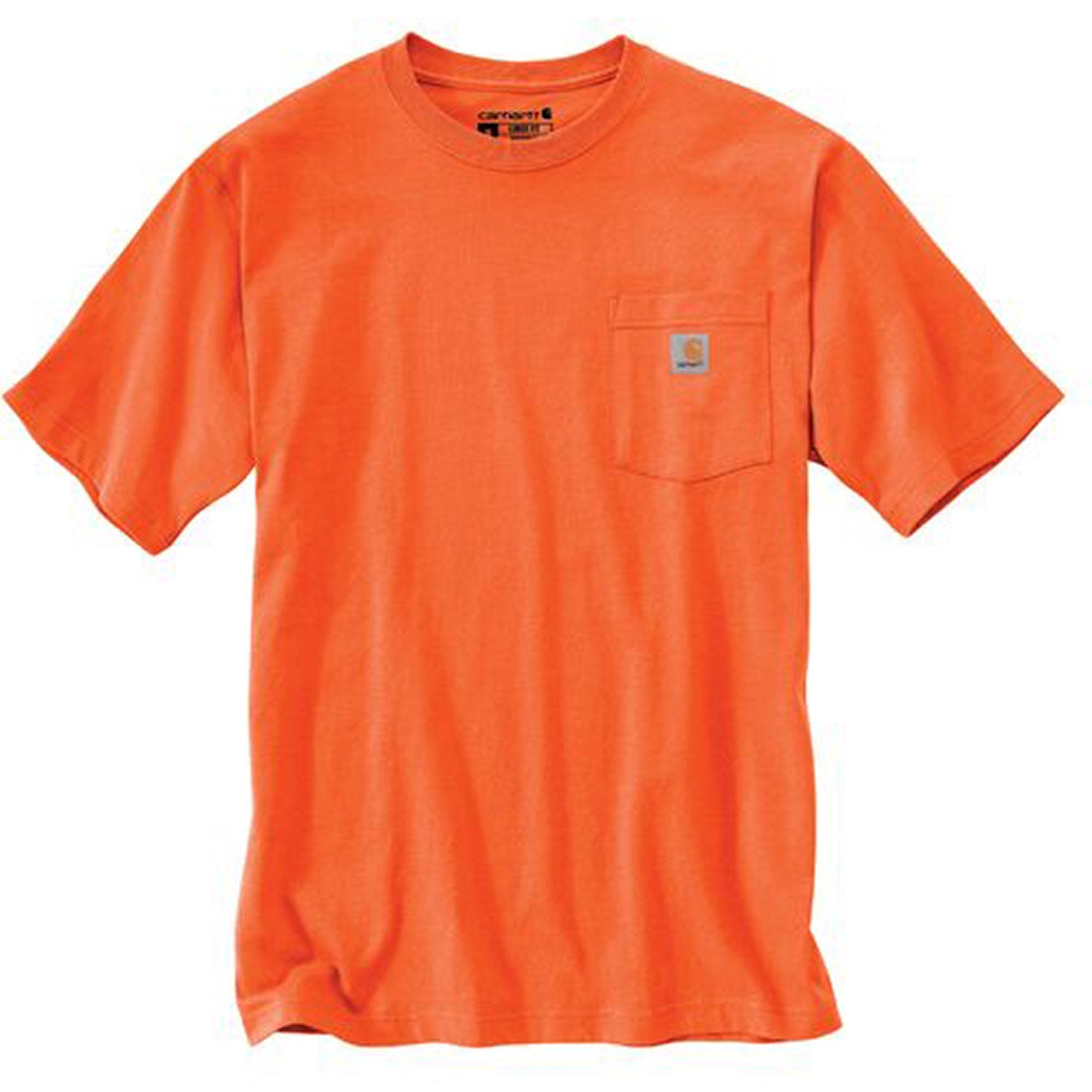 (取寄) カーハート メンズ ワークウェア ポケット S/S ティー K87 Carhartt men  Workwear Pocket S/S Tee K87 Brite Orange K87 - Loose Fit Heavyweight Pocket Tee, Bright Orange