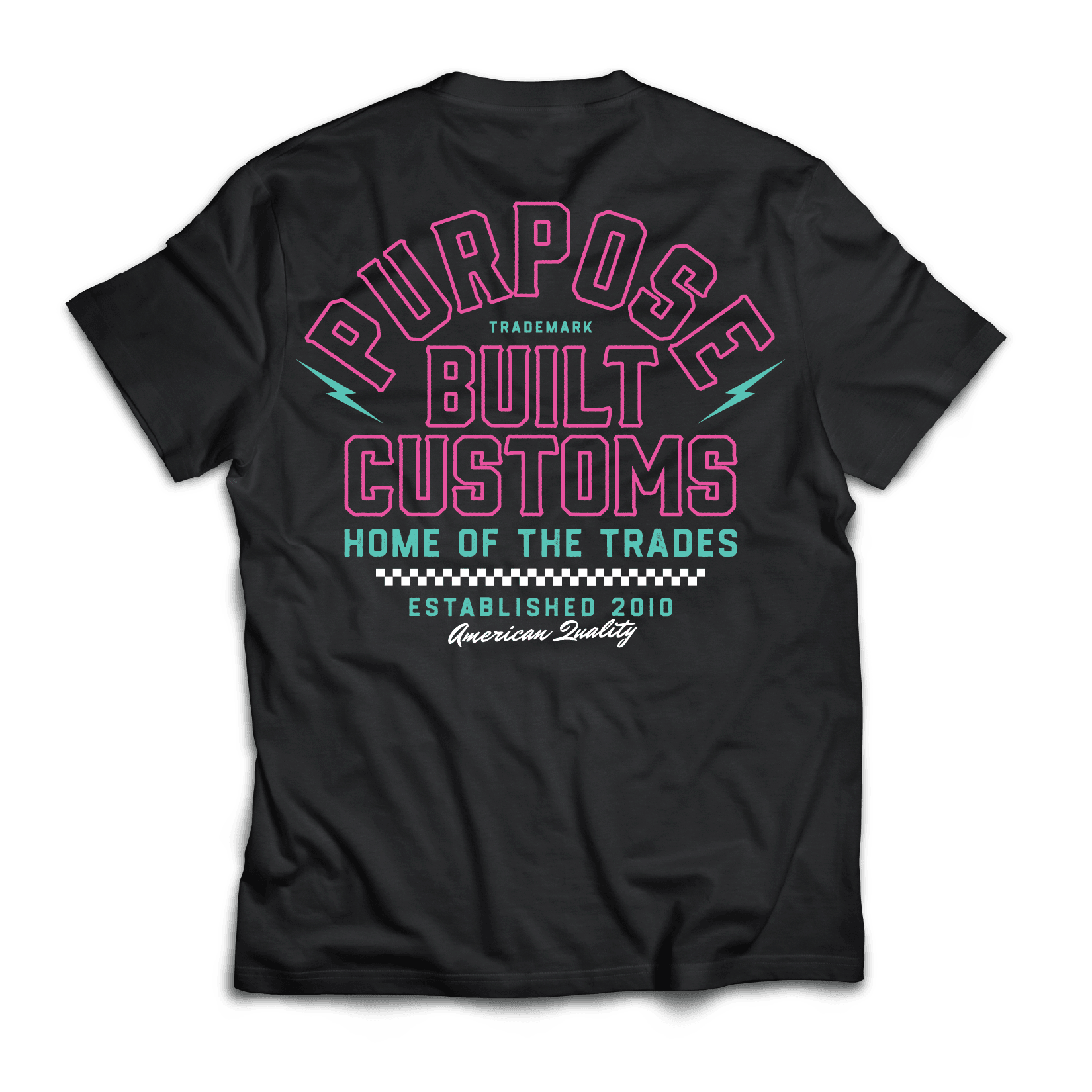 Custom Shop Tee, Retro Black - Purpose-Built / Home of the Trades