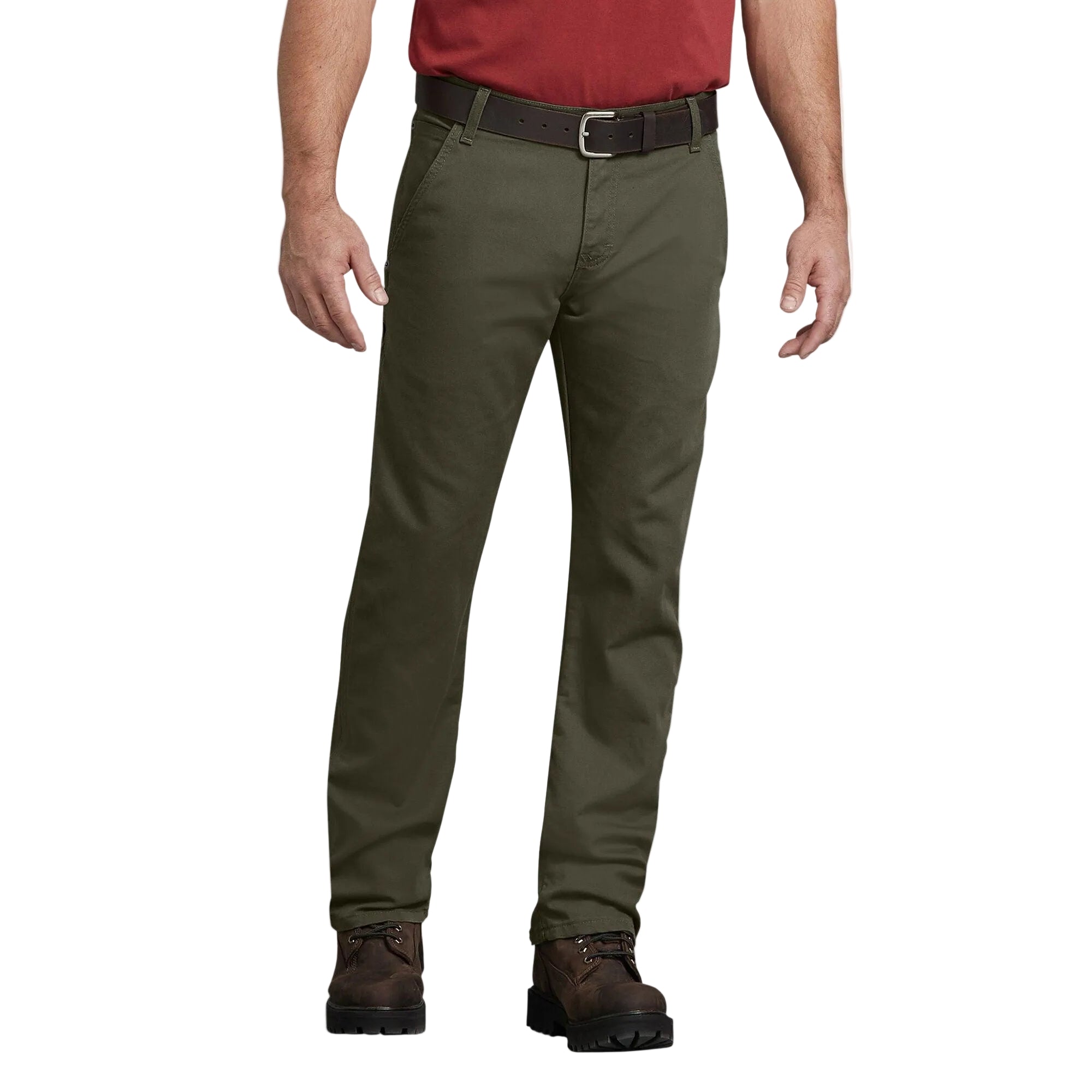 FLEX Regular Fit Duck Carpenter Pants, Stonewashed Moss Green - Purpose-Built / Home of the Trades