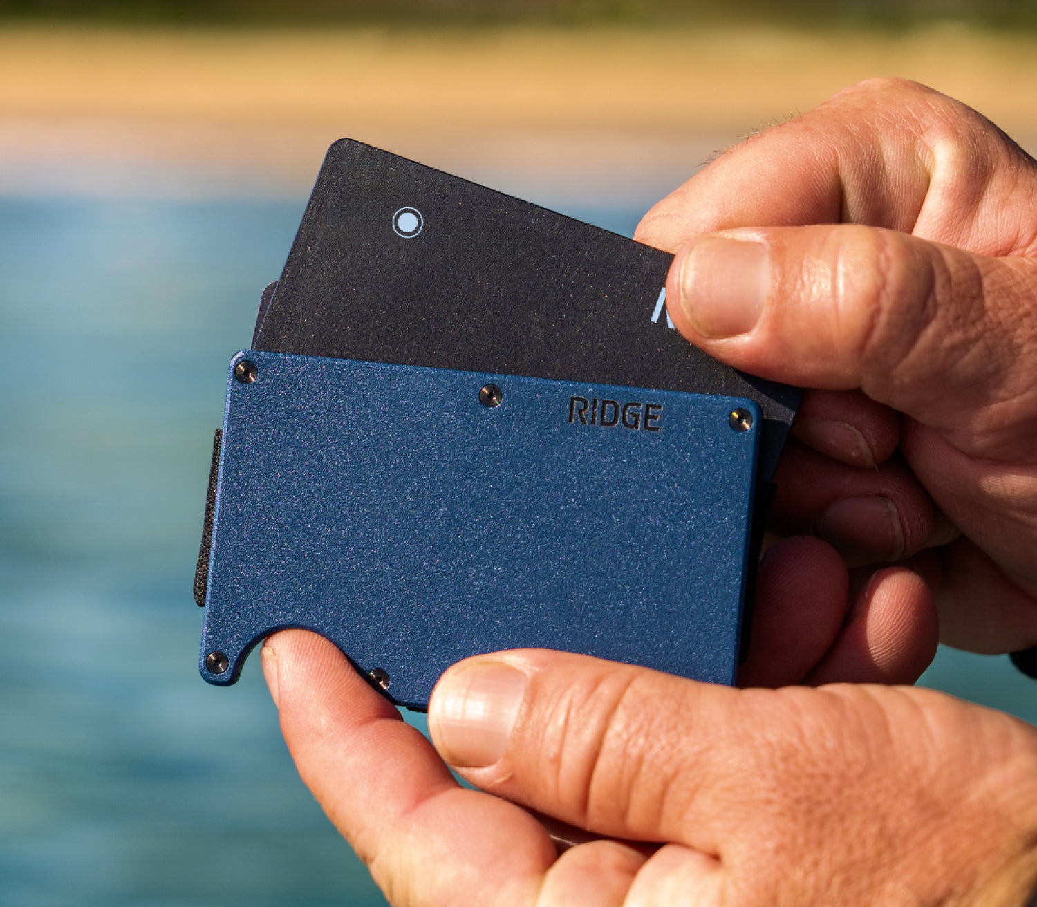 Dark Harbor Aluminum Wallet - Cash Strap