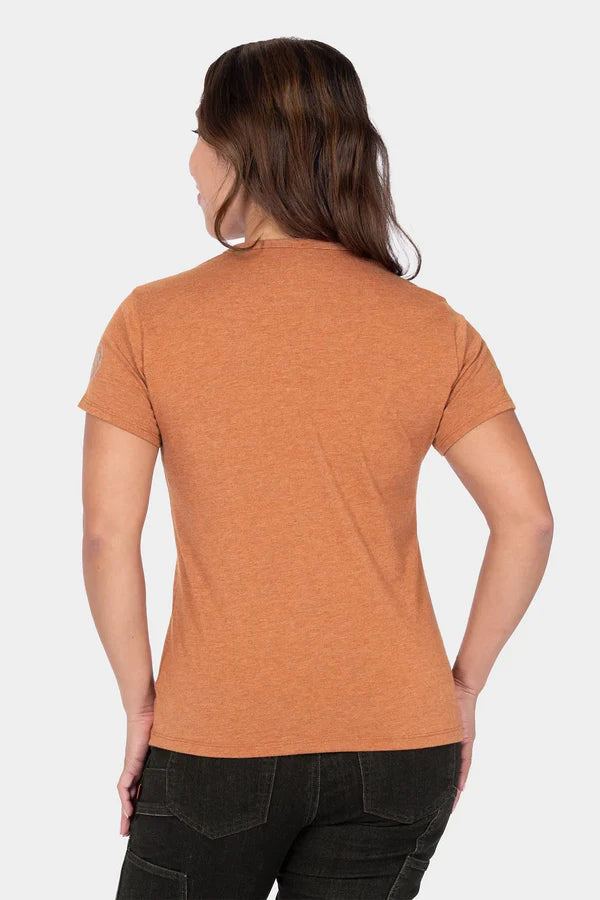 Women's GO TO Crew Neck Tee - Faded Paprika