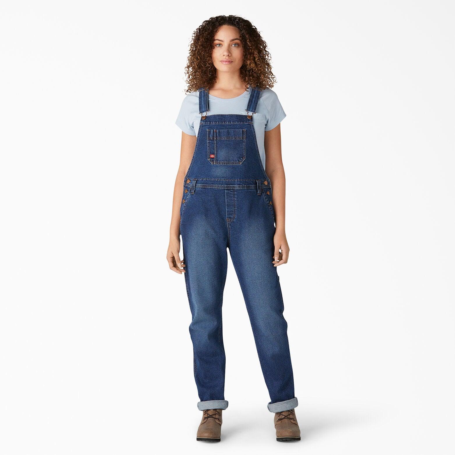 Women’s Denim Boyfriend Fit Bib Overalls - Retro Stonewashed - Purpose-Built / Home of the Trades