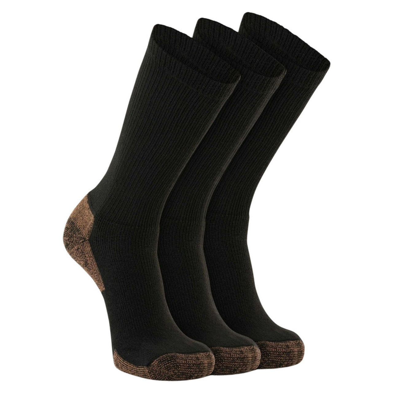3-Pair Value Pack Midweight Crew - Black