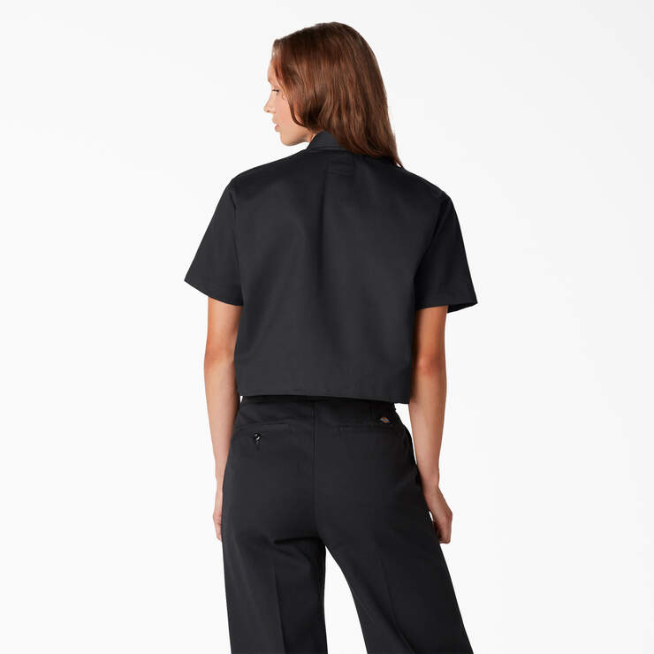 Women's Cropped Work Shirt - Black