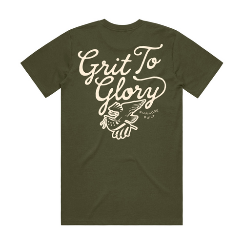 Grit to Glory Interlock Tee, Army