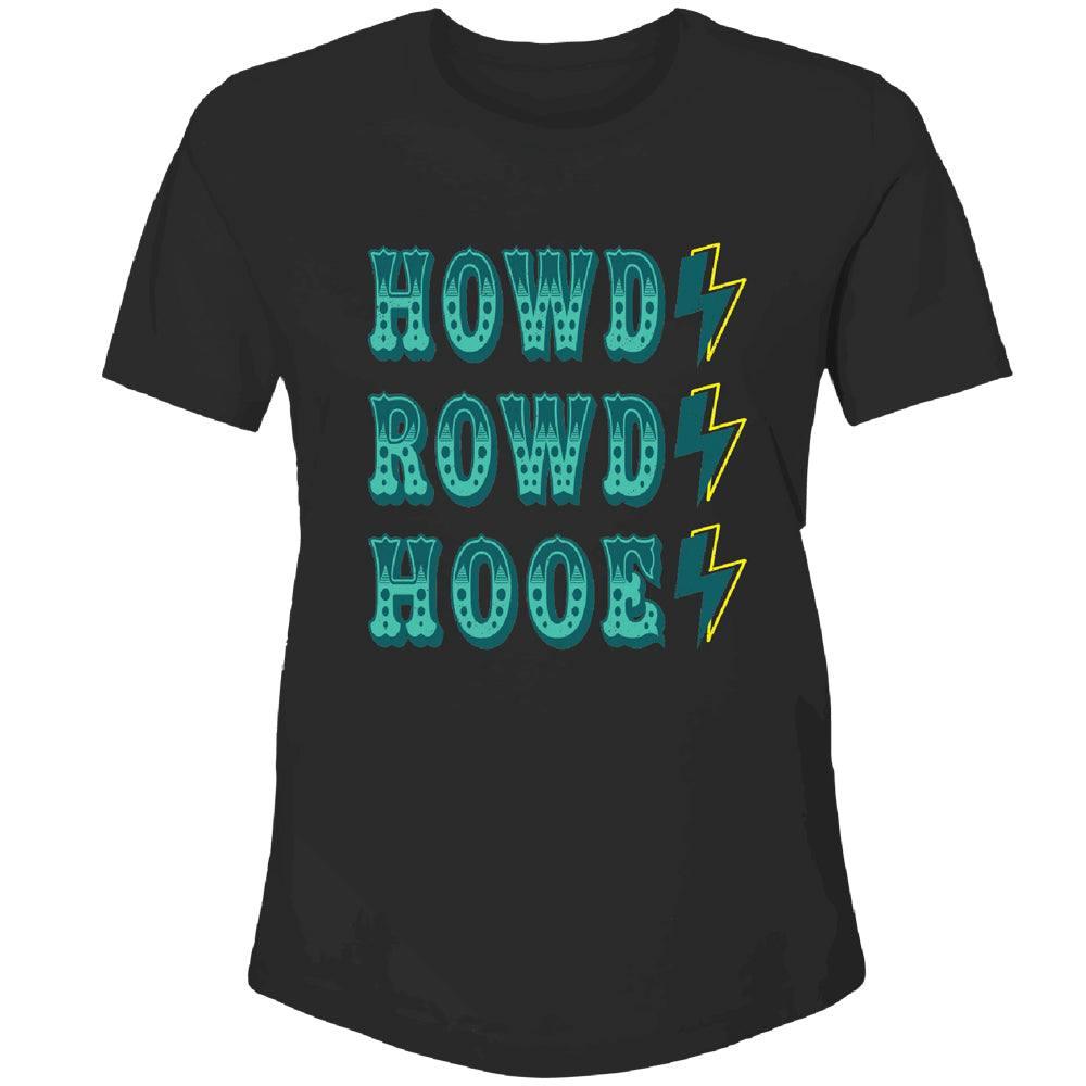 Howdy Rowdy Hooey T-shirt - Black - Purpose-Built / Home of the Trades