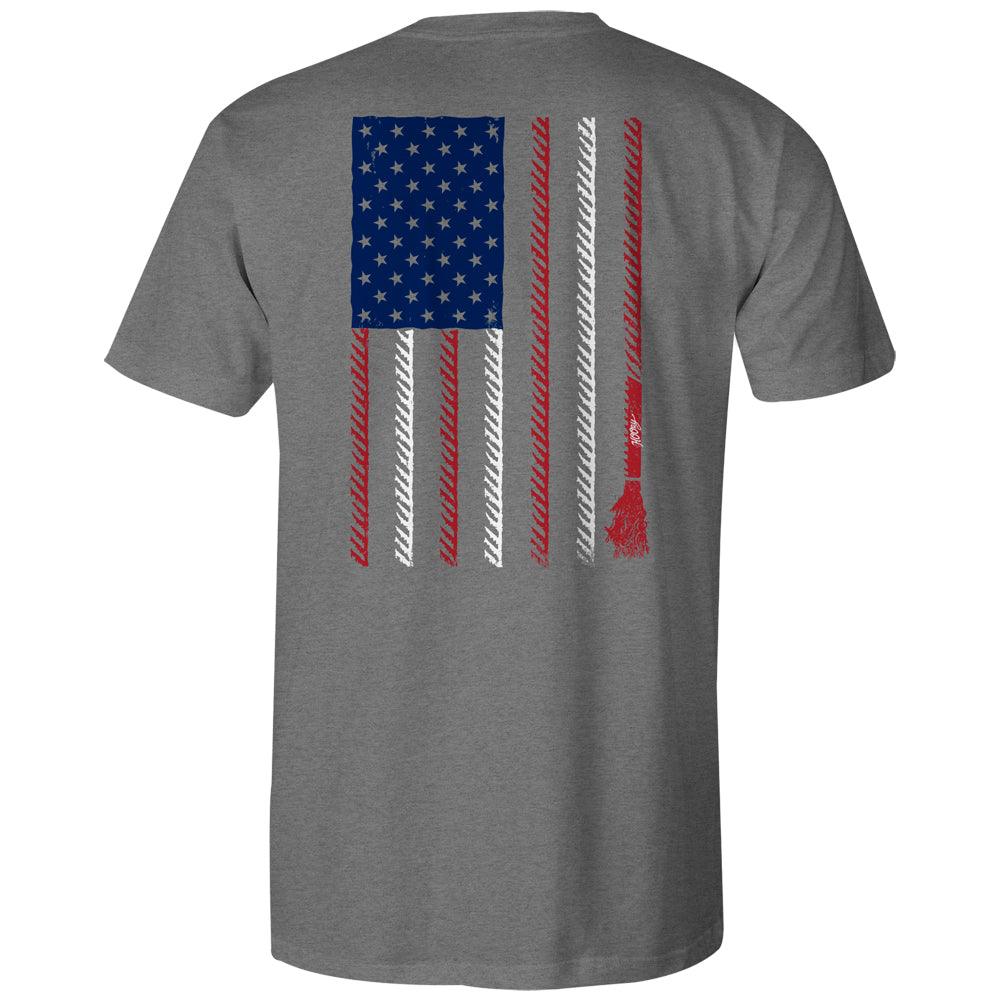 Liberty Roper w/Flag T-shirt - Grey - Purpose-Built / Home of the Trades