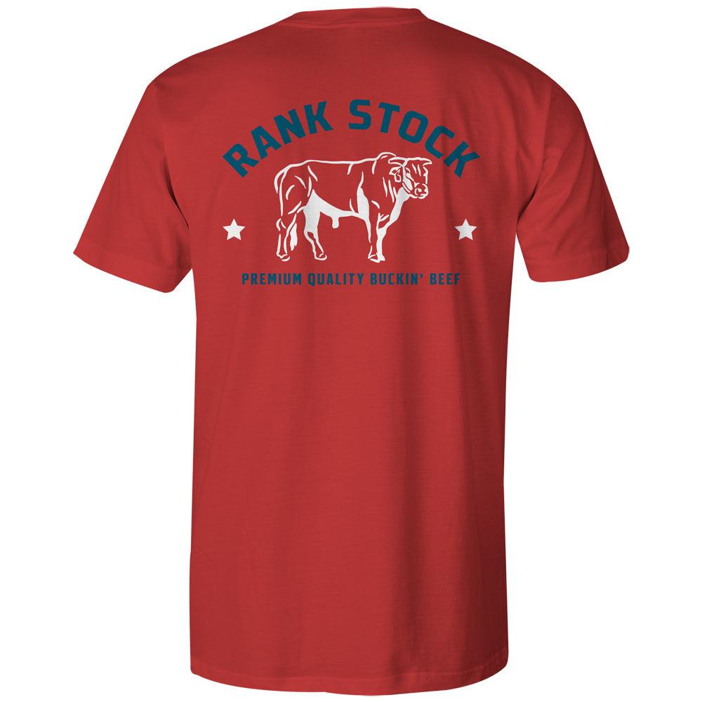 Charbray Rank Stock Logo T-shirt - Red/White/Blue - Purpose-Built / Home of the Trades