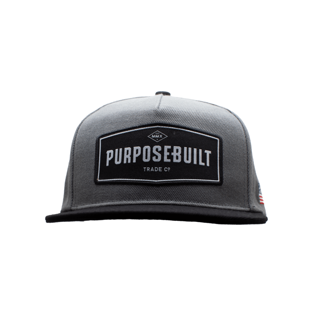 The Badge Hat - Black & Grey - Purpose-Built / Home of the Trades
