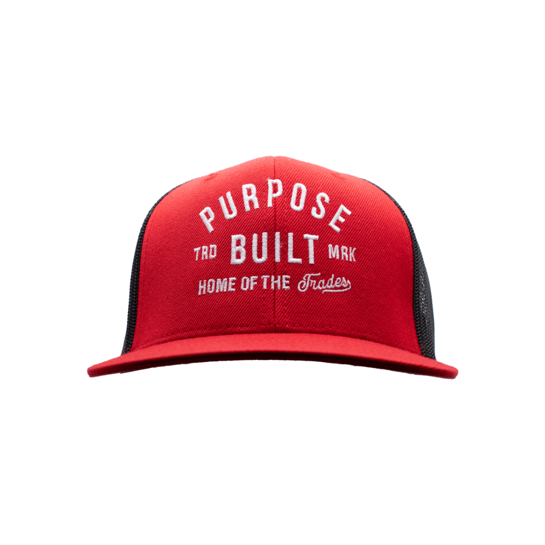 TRADEMARK MESHBACK - RED/BLK - Purpose-Built / Home of the Trades