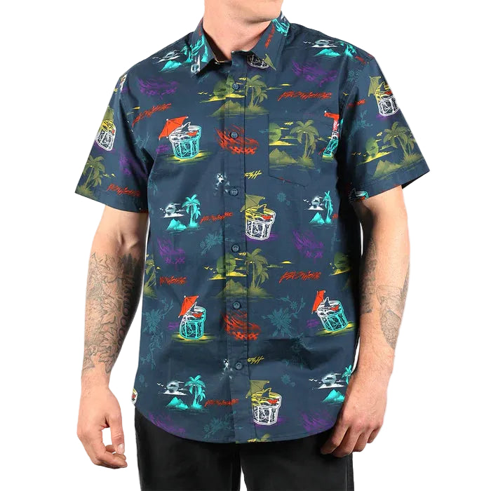 Hideout SS Button-Up - Indigo
