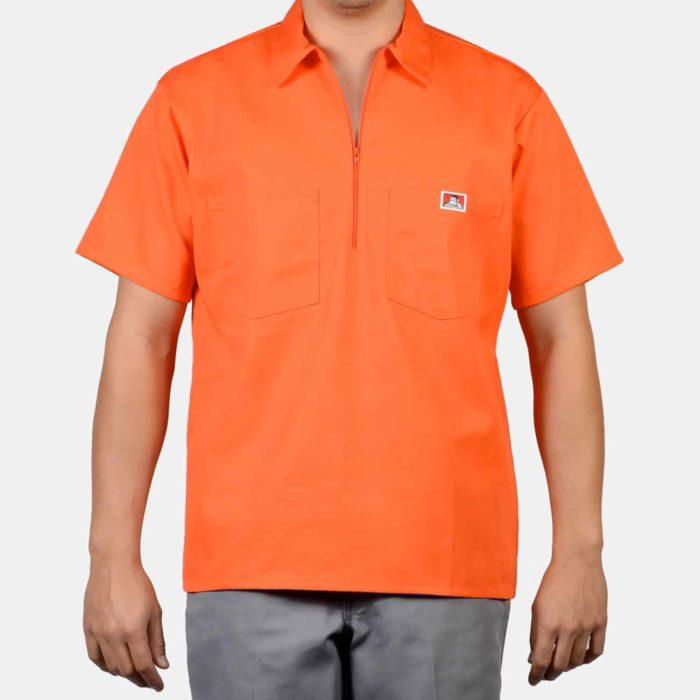1/2 Zipper Short Sleeve - Orange - Purpose-Built / Home of the Trades -  -