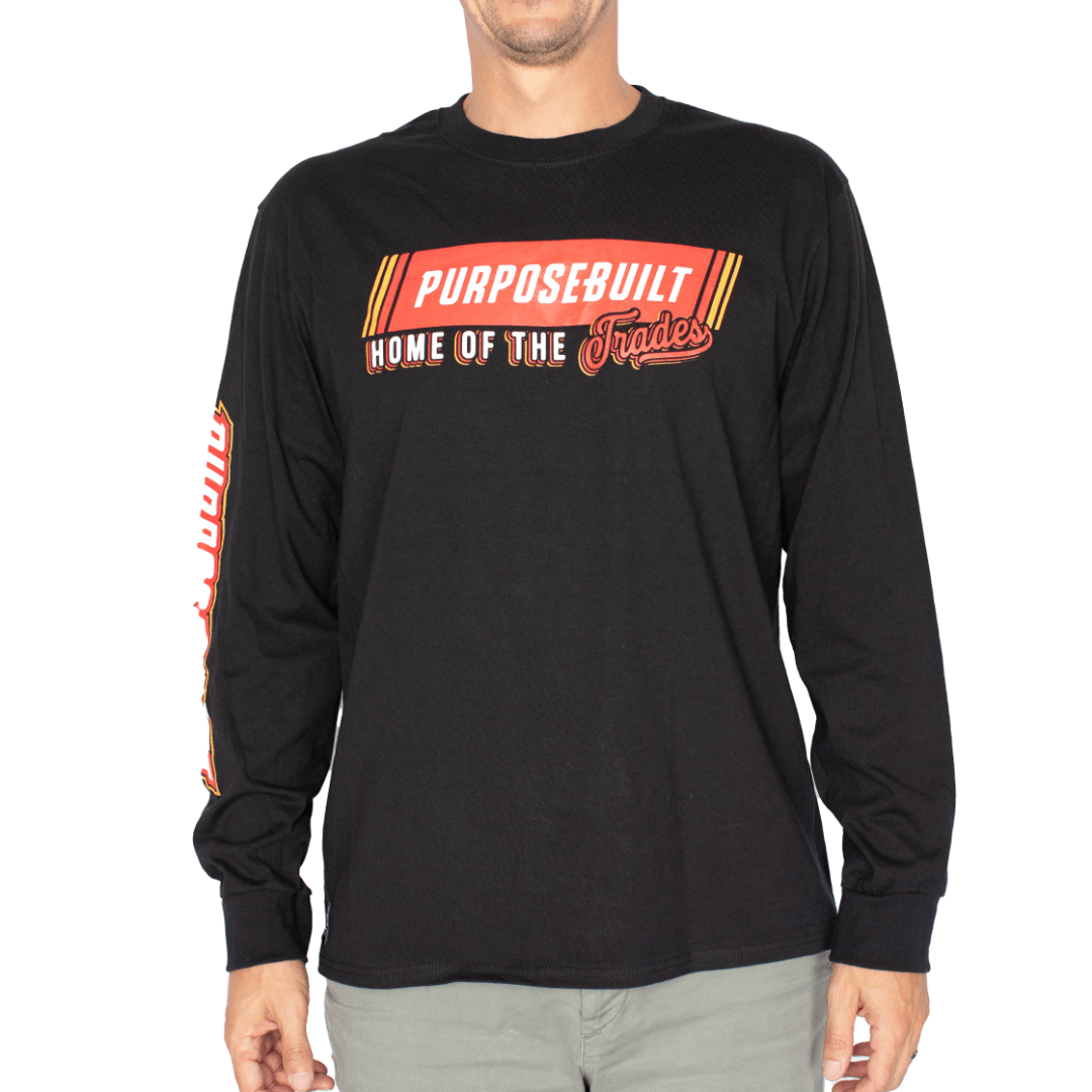 Block L/S - Black - Purpose-Built / Home of the Trades