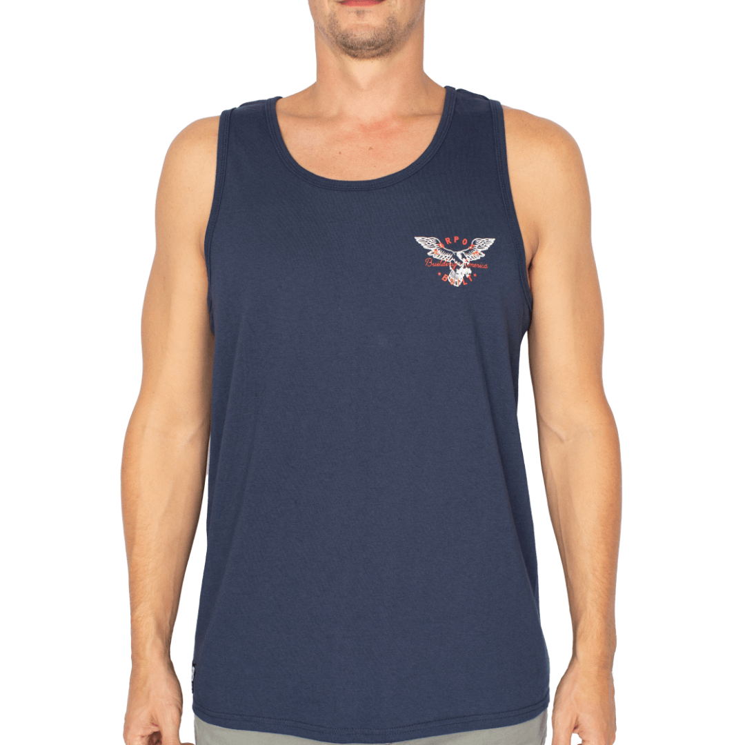 Building America Tank - Navy - Purpose-Built / Home of the Trades