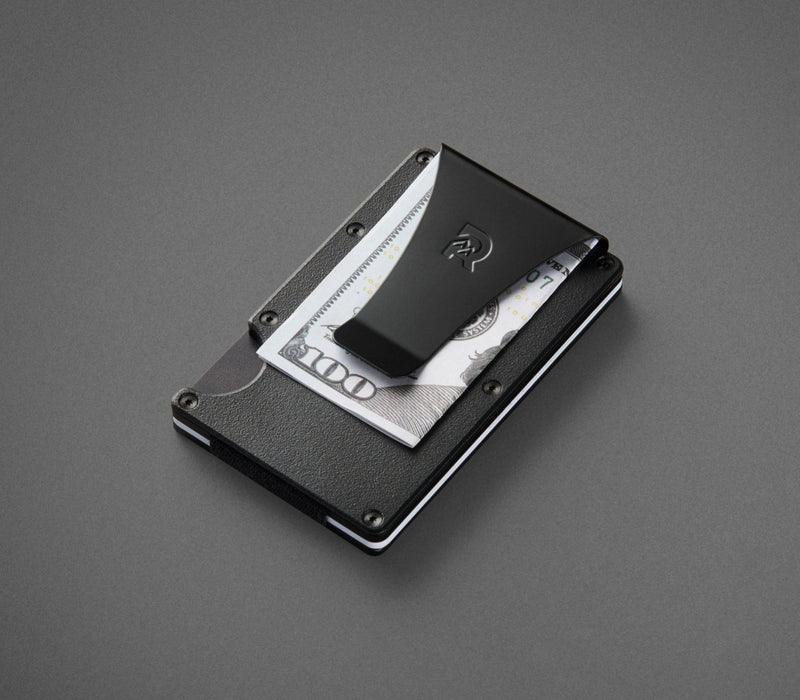 Matte Black Titanium Minimalist Wallet - Money Clip - Purpose-Built / Home of the Trades