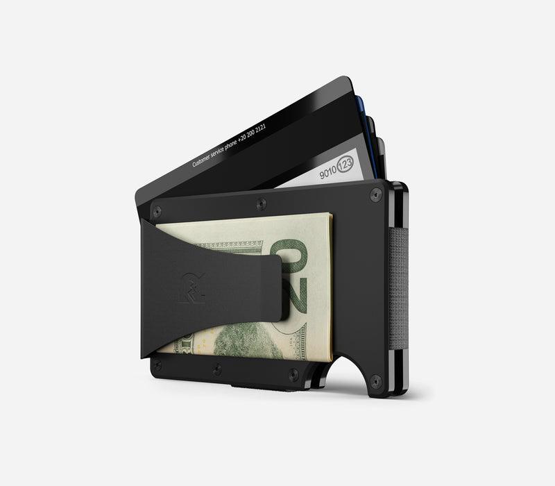 Matte Black Titanium Minimalist Wallet - Money Clip - Purpose-Built / Home of the Trades
