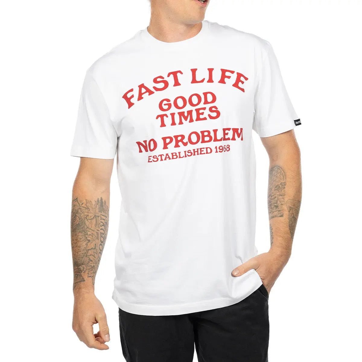 No Problem SS Tee - White