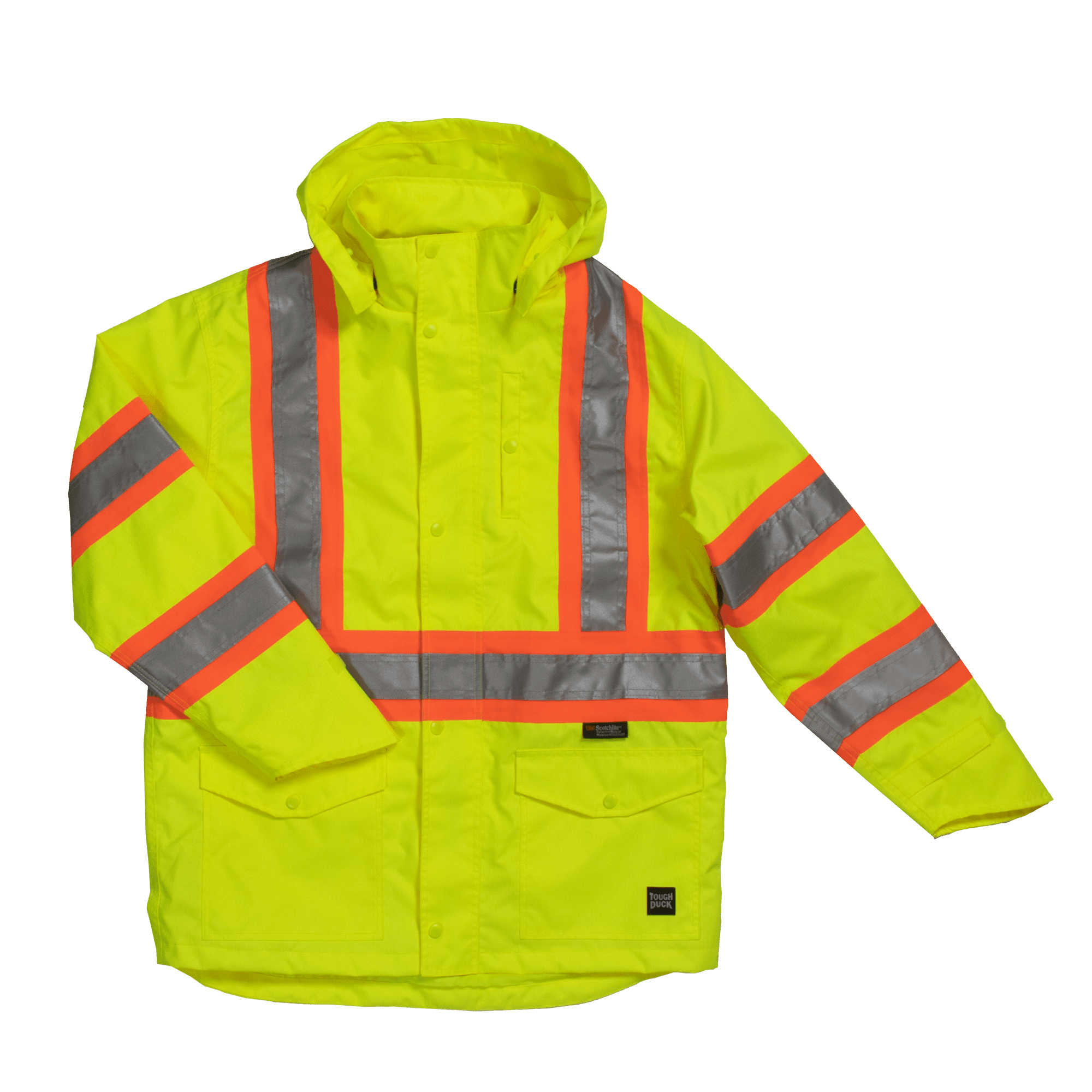 Safety Rain Jacket Green1