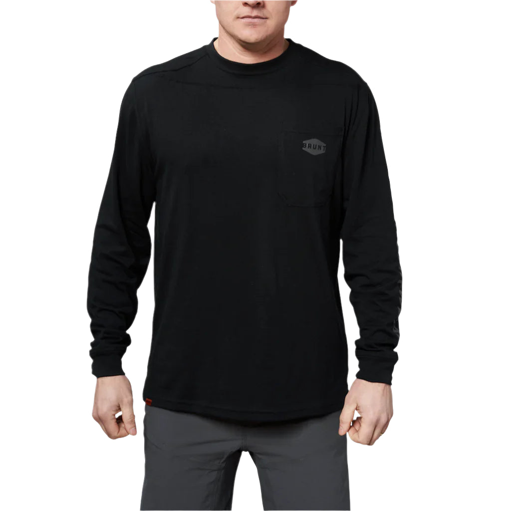 BRUNT LS Pocket Tee- Black