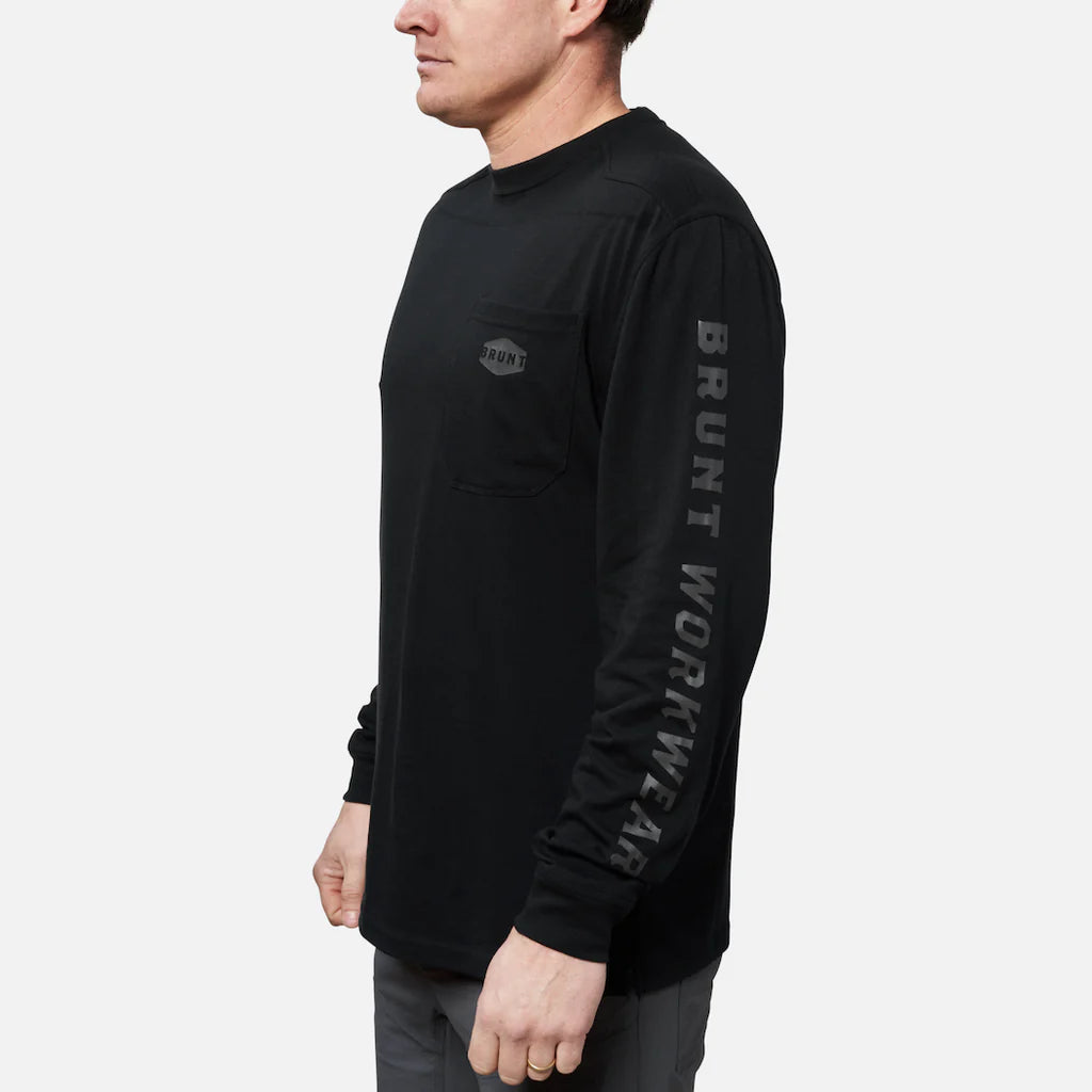 BRUNT LS Pocket Tee- Black