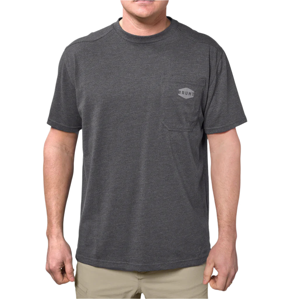 The BRUNT SS Pocket Tee- Dark Grey Heather