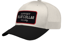 Barricade Curved Bill Snapback Hat - White/Black