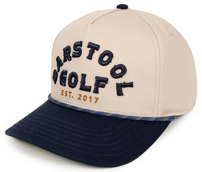 Barstool Golf Vintage Rope Snapback Hat - Cream/Navy
