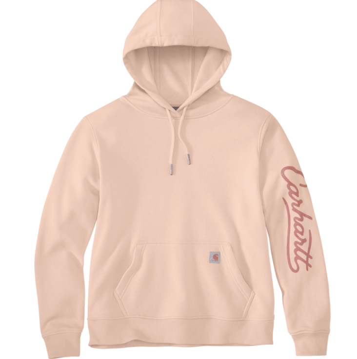 Women's Sawyer Script Logo Sweatshirt- Light Coral