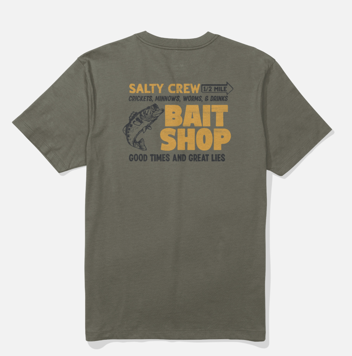 Bait Shop SS Tee- Dusty Olive