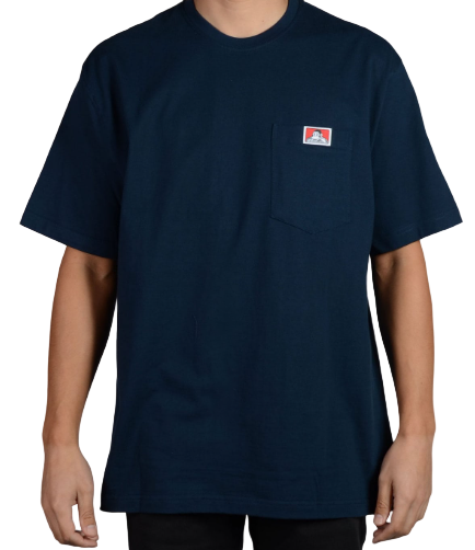 Heavy Duty Short Sleeve Pocket T-Shirt: Navy