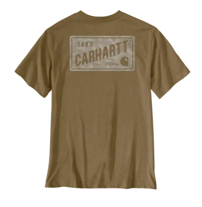 Irvine Relaxed Camo License Plate T-Shirt- Night Fatigue Heather