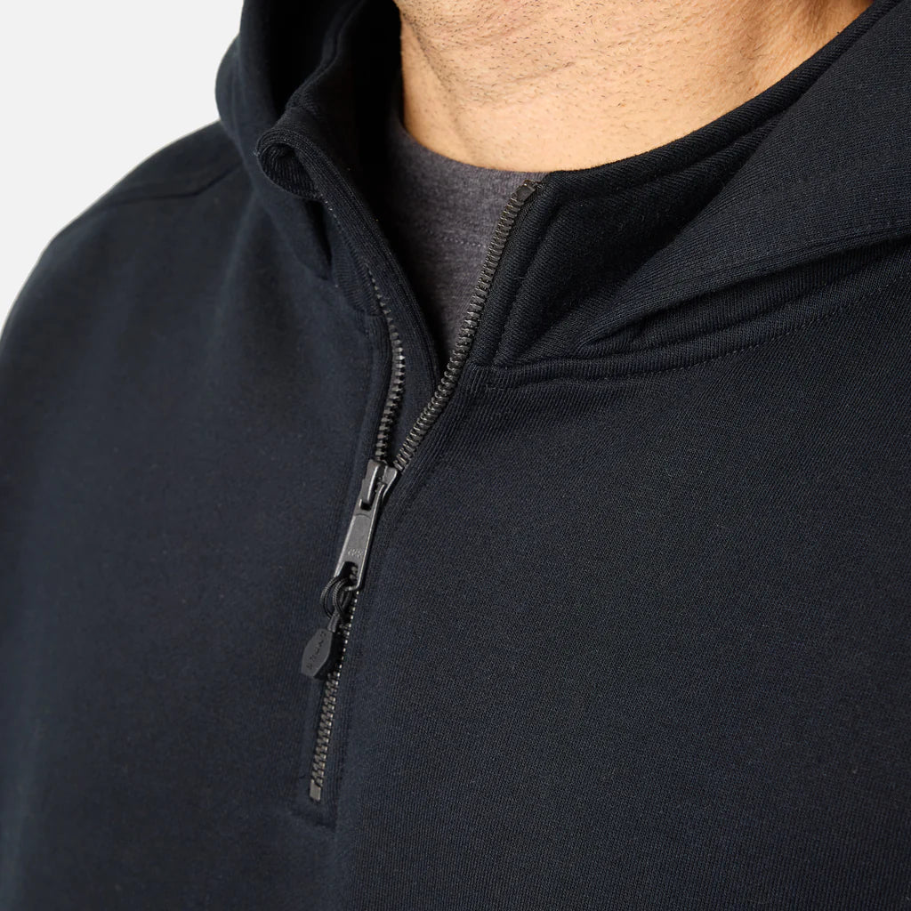 Shevlin Hooded Quarter Zip- Black