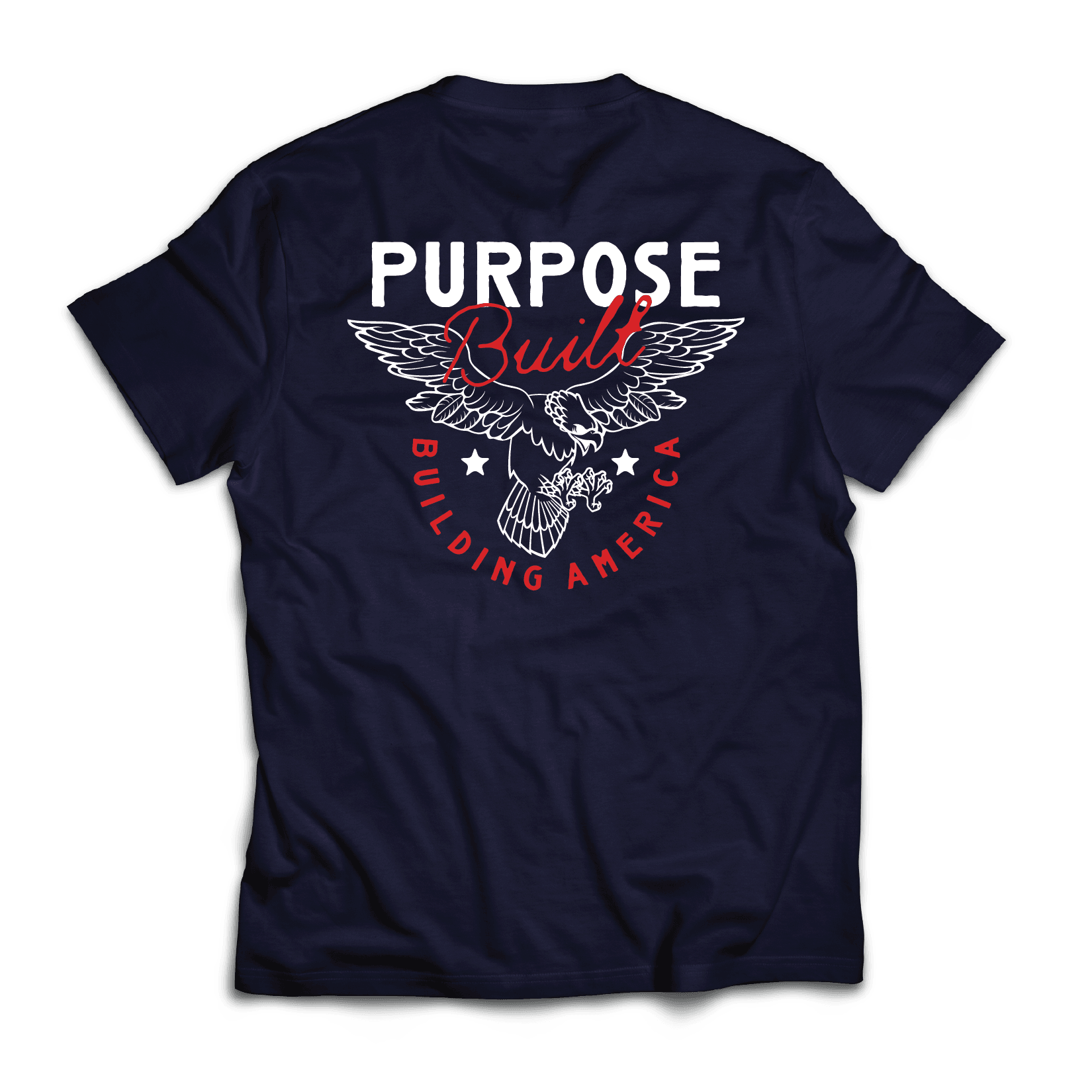 Building America Tee, True Navy - Purpose-Built / Home of the Trades