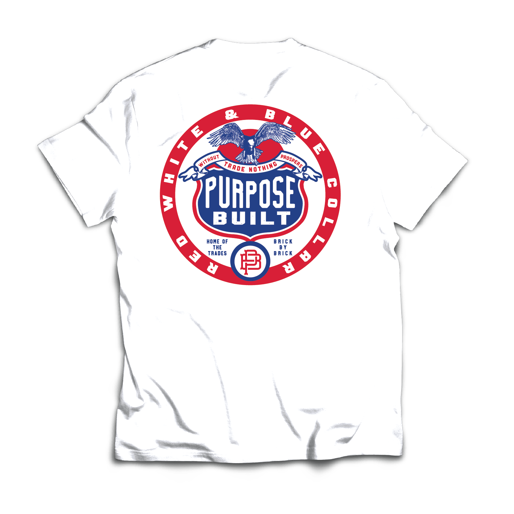 American Hero Tee, White - Purpose-Built / Home of the Trades