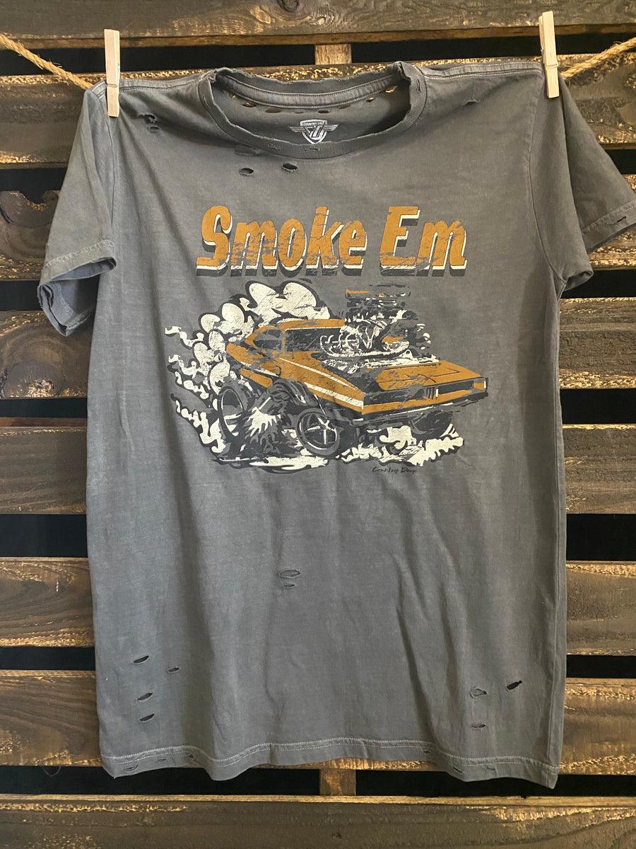 Smoke Em' Oversized T-Shirt - Black - Purpose-Built / Home of the Trades