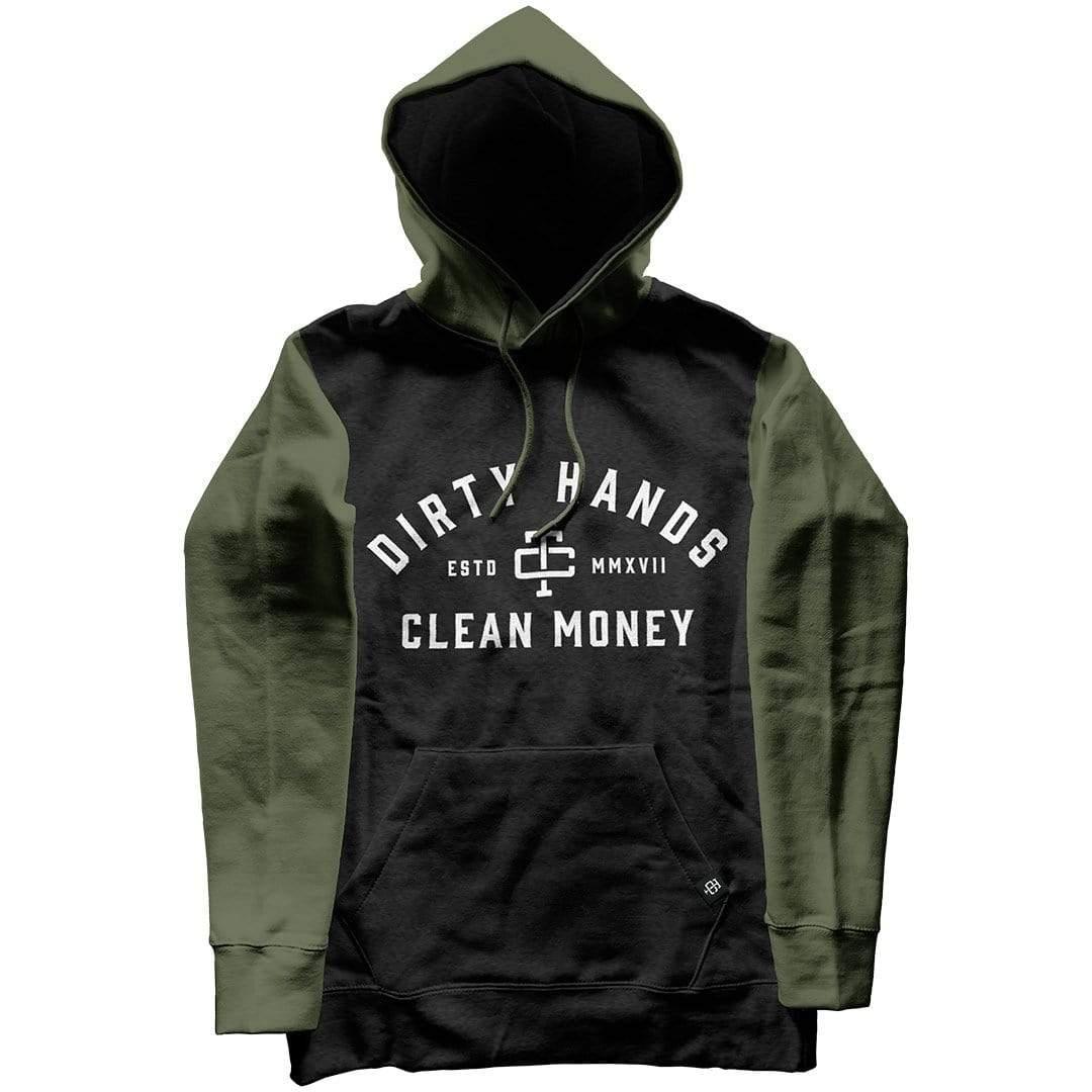 DHCM 2 Tone Hoodie: Charcoal / Green - Purpose-Built / Home of the Trades