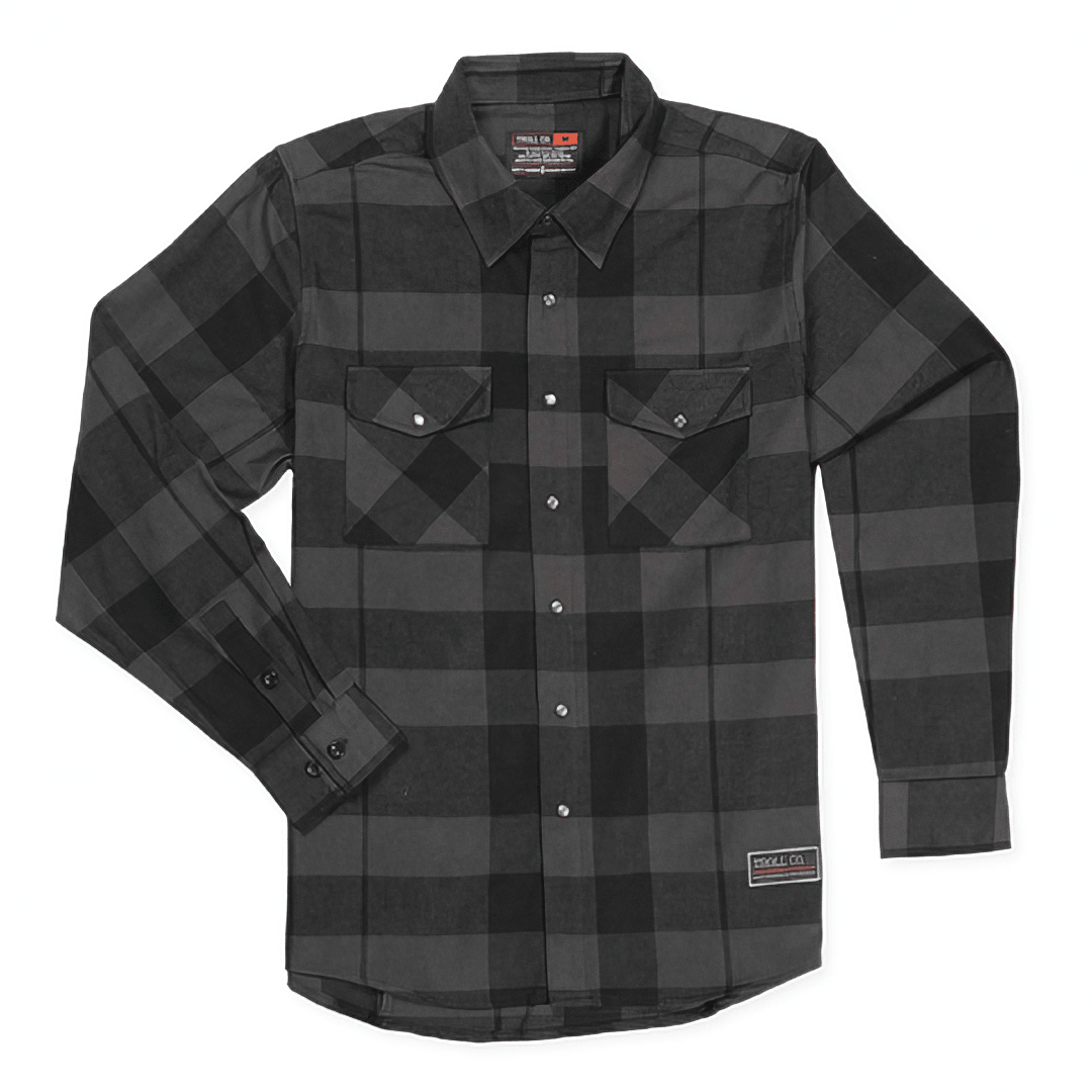 Everett Flannel: Black / Grey