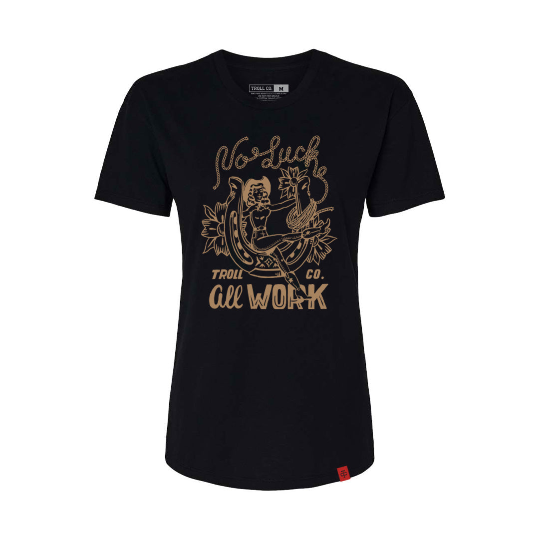 Women's No Luck Tee - Black