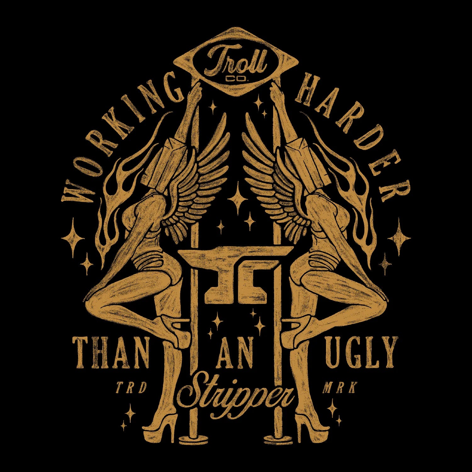 WHUS Twins Tee - Black