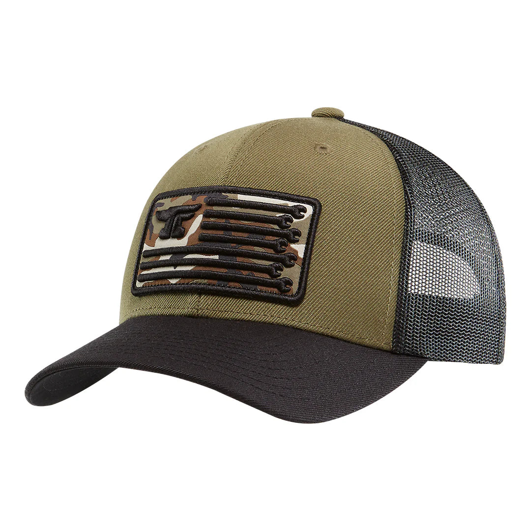 Anvil Flagship CM Curved Bill Snapback Hat - Military Green Black