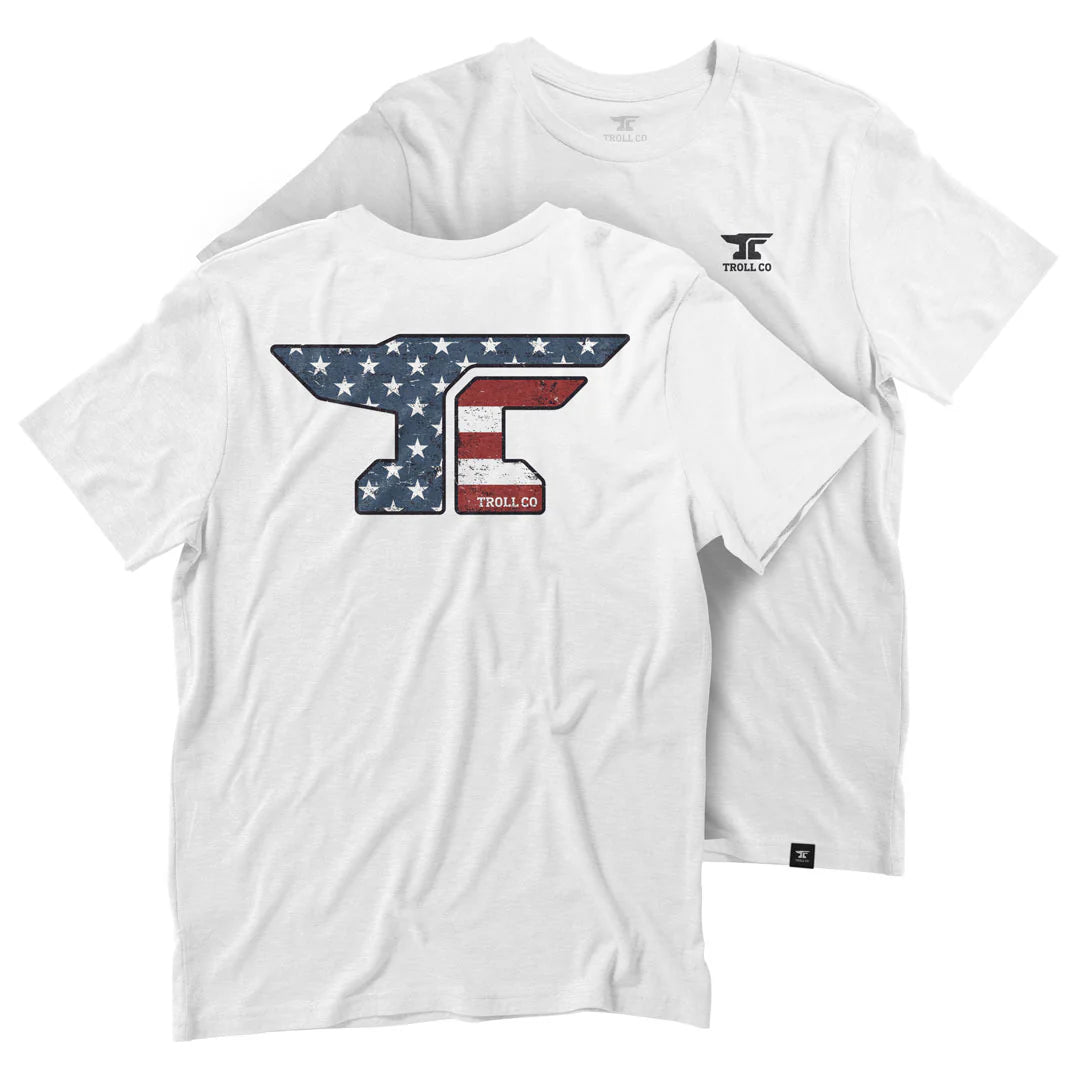 Anvil USA SS Tee- White