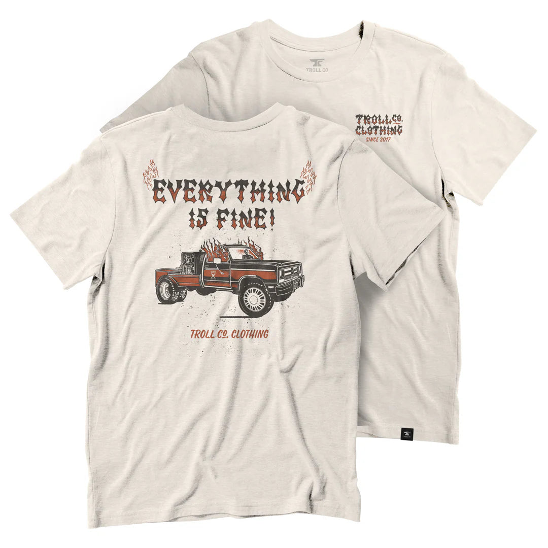 Everything is Fine SS Tee- Sand