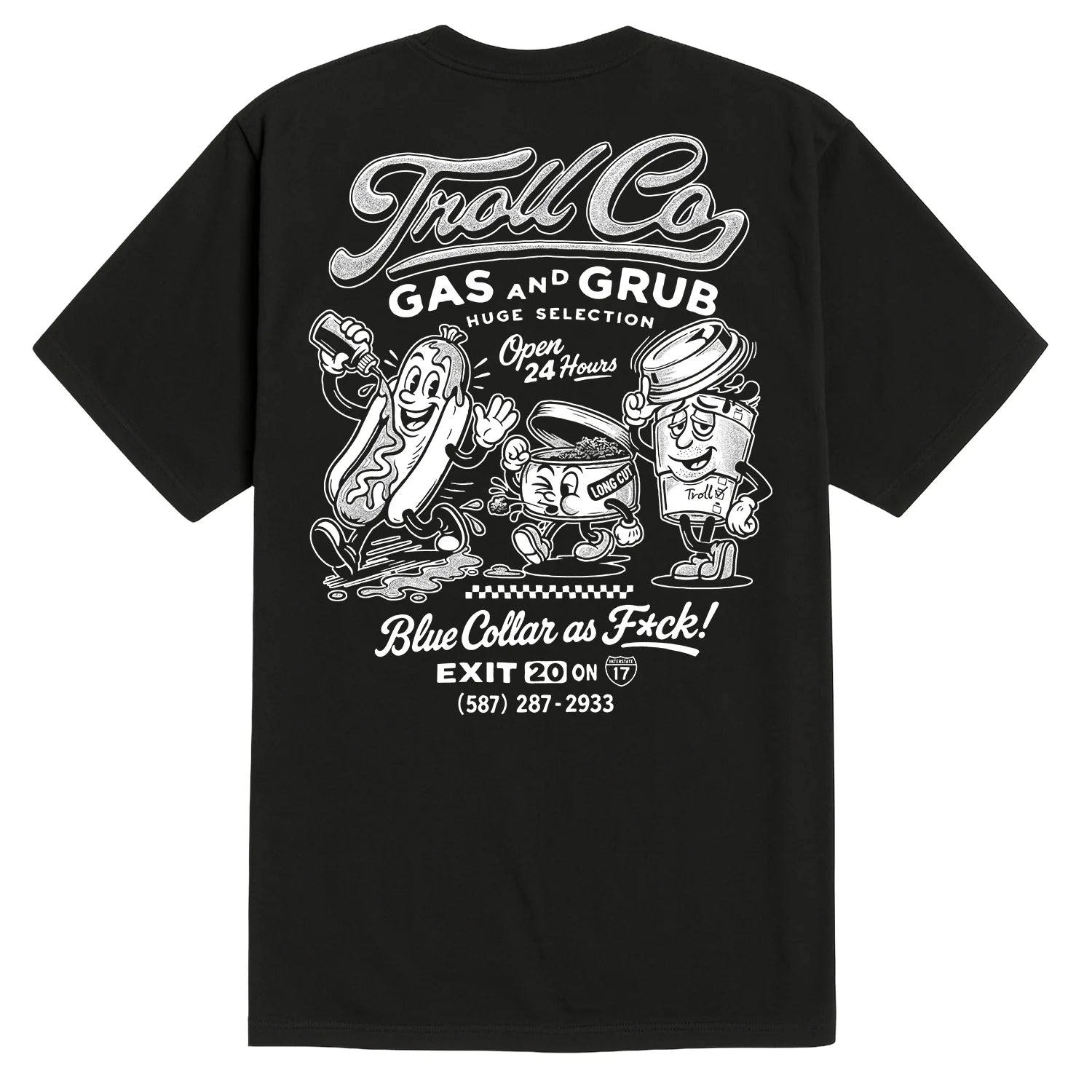 Gas and Grub SS Tee- Black